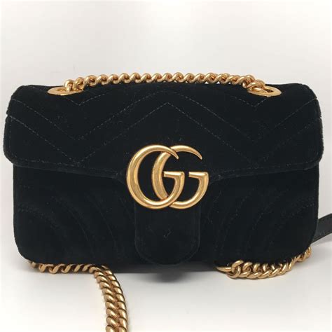 gucci marmont velvet shoulder bag black mini|gucci large marmont shoulder bag.